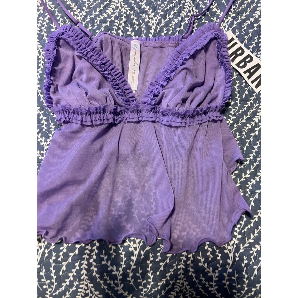 Out from under Lingerie size M Urban outfitters purple top sexy see through NEW